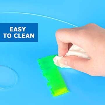 Tamaki 2 Pack 11.8 x 7.9 Inch Acrylic Paint Palette with Thumb Hole Clear Paint Pallet, Easy Clean Non-Stick Artist Pallet for Oil Watercolor Craft DIY Art Painting Palette