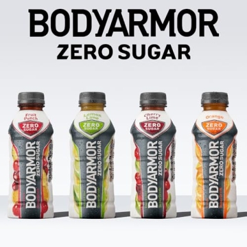BODYARMOR ZERO Sugar Cherry Lime, Sugar Free Sports Drink - Low-Calorie Hydration - Natural Flavors with Potassium Packed Electrolytes, Antioxidants, and B-vitamins, 16 fl oz (pack of 12)