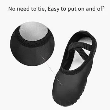 Stelle Girls Ballet Shoes Boys Toddler Soft Leather Dance Slippers for Toddler/Little Kid/Big Kid(Black,9MT)