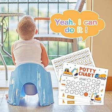 Excavator Potty Training Chart with Stickers for Kids