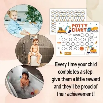 Excavator Potty Training Chart with Stickers for Kids