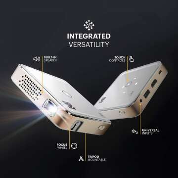 Kodak Mini Projector with HD 1080p & Rechargeable Battery