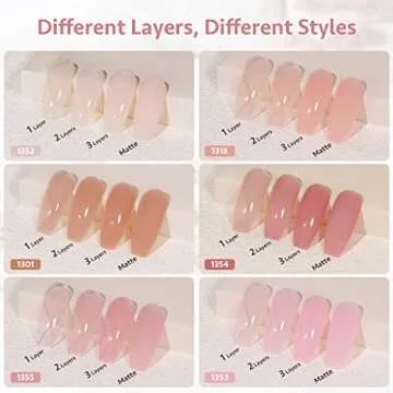 GAOY Jelly Pink Gel Nail Polish Set for DIY Nail Art