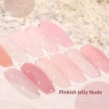 GAOY Jelly Pink Gel Nail Polish Set for DIY Nail Art