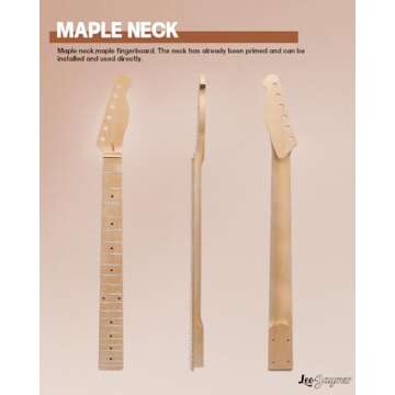 Leo Jaymz DIY TL Style Electric Guitar Kits,Spray-painted Mahogany Body,Maple Neck, including all Components (TL Carnival Red)