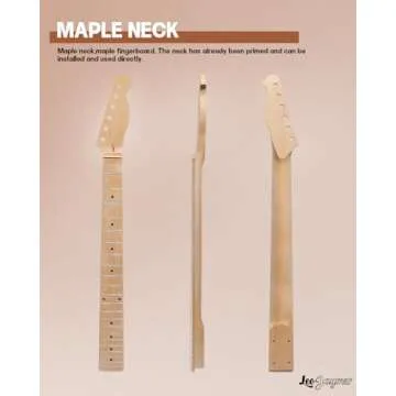 Leo Jaymz DIY TL Style Electric Guitar Kits,Spray-painted Mahogany Body,Maple Neck, including all Components (TL Carnival Red)