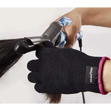 Kiloline Professional Heat Resistant Glove for Hair Styling Heat Blocking for Curling, Flat Iron and...