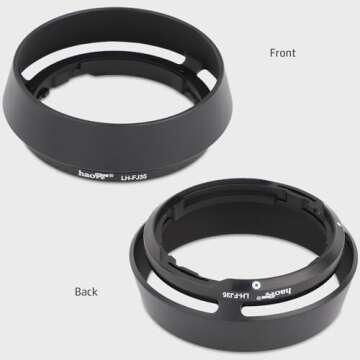 Haoge LH-FJ35 Bayonet Round Metal Lens Hood for Fujifilm XF 35mm f/2 and XC 35mm F2
