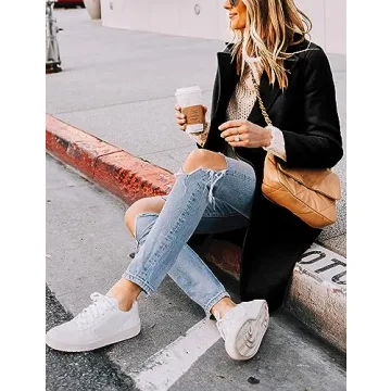 Tanming Women's Wool Blend Pea Coat Stylish Warm Winter Wear