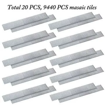 PP OPOUNT 9440 PCS Self Adhesive Mirror Mosaics Sheets, 5 x 5 mm Silver Mirrors Mosaic Square Glass for Craft,Home Decorations