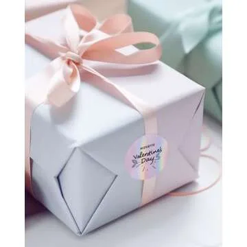 MUNBYN 2" Circle Holographic Thermal Label Stickers Pink, Round Printable Rainbow Glitter Thermal Printer Sticker Labels for Gift Wrapping, Self-Adhesive Name Price Tag DIY Custom Logo Design