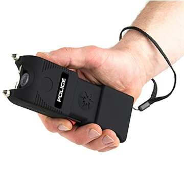 POLICE Stun Gun TW10 Heavy Duty with Flashlight & Alarm