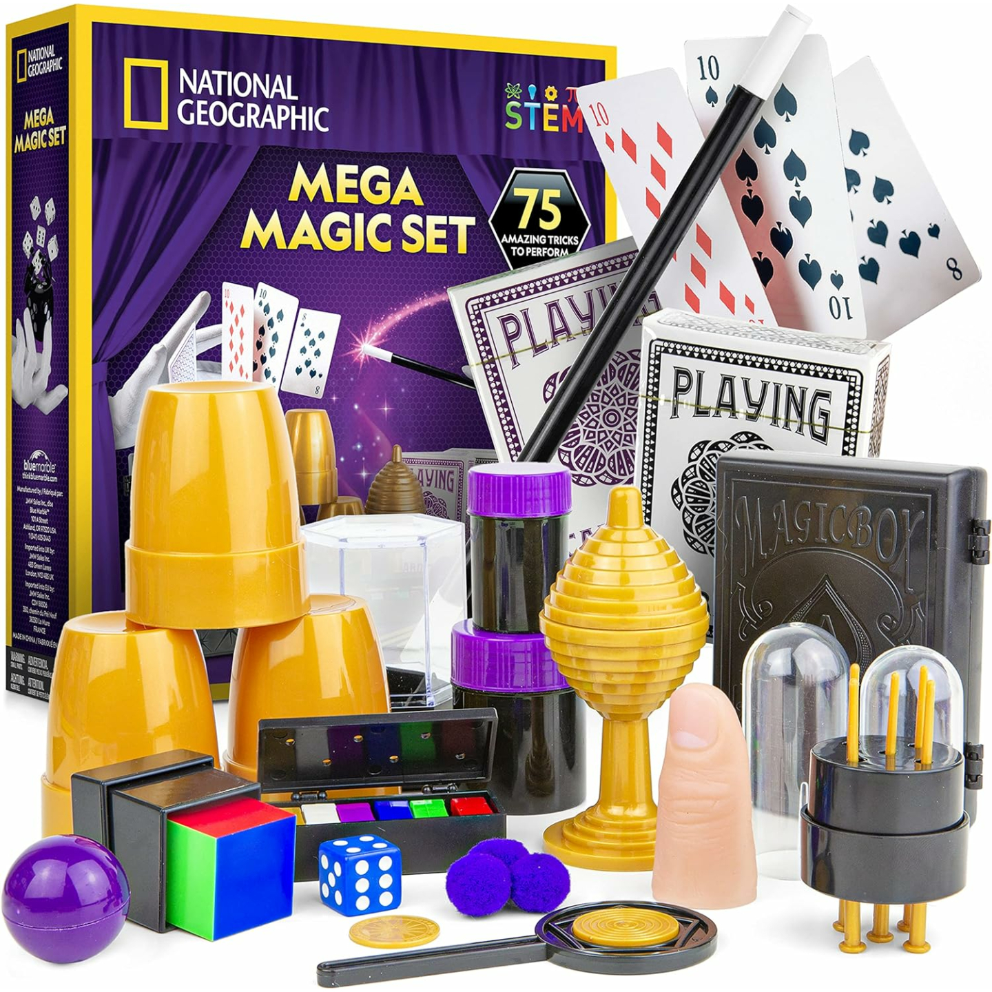 NATIONAL GEOGRAPHIC Mega Magic Set for Kids - 75+ Tricks