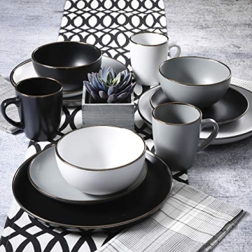 Elegant Gibson Rockaway Dinnerware Set with Gold Trim