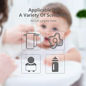 SWEET DOLPHIN 24 Pack Muslin Burp Cloths Large 100% Cotton Hand Washcloths for Baby - Baby Essentials Extra Absorbent and Soft Boys & Girls Milk Spit Up Rags for Newborn Registry - White, 20" X10"