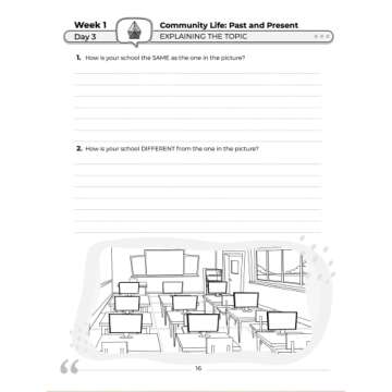 1st Grade Social Studies: Daily Practice Workbook | 20 Weeks of Fun Activities | History | Civic and Government | Geography | Economics | + Video ... Each Question (Social Studies by ArgoPrep)