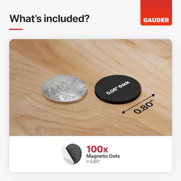 GAUDER Magnetic Dots - Adhesive Sticky Magnets for Crafts