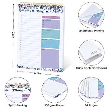 To Do List Pad for Daily Planning with 52 Sheets