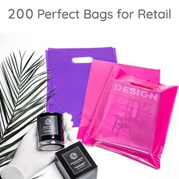 Choice Marts 200 Pink & Purple Merchandise Bags 100 Pink and 100 Purple 9"x12" Bags for Small Busine...