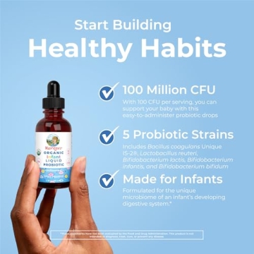 Organic Infant Probiotic Drops for Baby Health Essentials