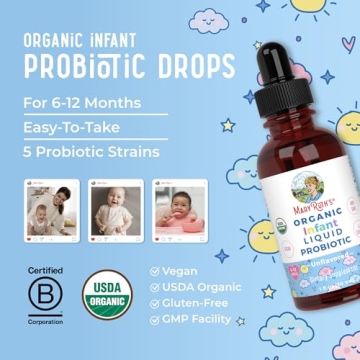 Organic Infant Probiotic Drops for Baby Health Essentials