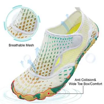 Womens and Mens Water Shoes Thicken Soles Cozy Breathable Barefoot Athletic Aqua Shoes for Beach Swi...