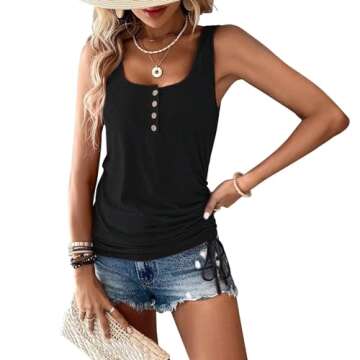 Comfortable Womens Tank Tops, 2 Pack for Summer Wear