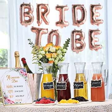 NETANY Set of 4 Elegant Glass Carafes for Serving Drinks