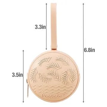 PandaEar Silicone Pacifier Holder Case for Diaper Bag, 2 Pack Baby Pacifier Case Binky Holder, Portable Pacifier Cover Pouch Organizer Bag, BPA-Free Pacifier Travel Case for Boys & Girls