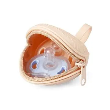 PandaEar Silicone Pacifier Holder Case for Diaper Bag, 2 Pack Baby Pacifier Case Binky Holder, Portable Pacifier Cover Pouch Organizer Bag, BPA-Free Pacifier Travel Case for Boys & Girls