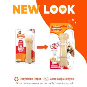 Nylabone Power Chew Original Bone - Durable & Tough Chew Toys for Aggressive Chewers - Durable Dog Toy for Medium Breeds - Original Flavor, Medium, Up to 35 Ibs. (1 Count)