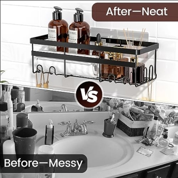 WOWBOX No Drill Rust-Proof Shower Caddies 2 Pack