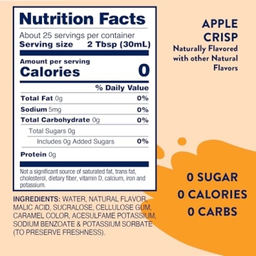 Jordan's Skinny Mixes Sugar Free Coffee Syrup - 25.4 Fl Oz, Holiday Apple Crisp Flavoring Syrup