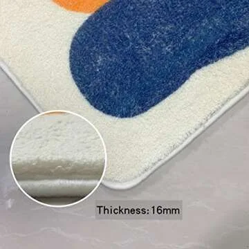 ABREEZE Play Mat, Faux Wool Kids Play Area Rugs 4' x 5.3' Non-Slip Childrens Carpet ABC Number Educational Learning & Game Decor Living Room Bedroom Playroom Nursery Best Shower Gift