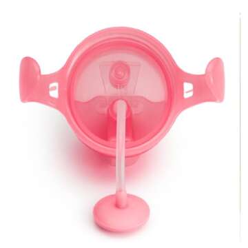 Munchkin Click Lock 7 Ounce Weighted Flexi-Straw Cup, 2 Pack, Green/Pink