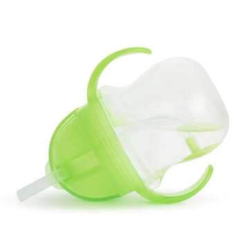 Munchkin Click Lock 7 Ounce Weighted Flexi-Straw Cup, 2 Pack, Green/Pink