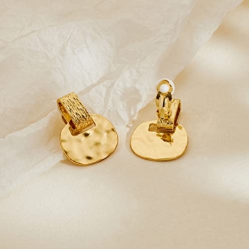 Stylish Gold Plated Clip On Drop Earrings for Women