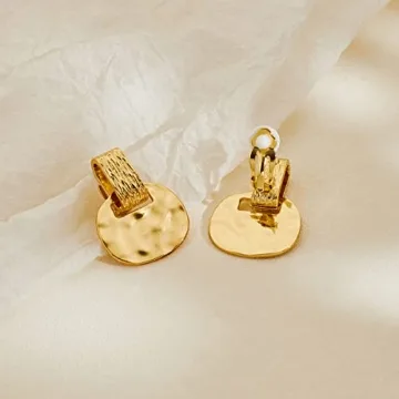 Stylish Gold Plated Clip On Drop Earrings for Women