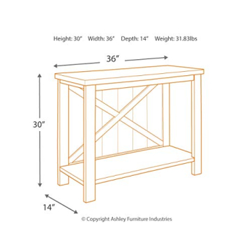Stylish Modern Farmhouse Console Sofa Table for Narrow Spaces