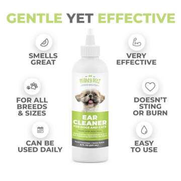 Mighty Petz Dog Ear Cleaner for Dogs & Cats - 8 oz