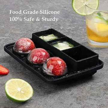 Morfone 2-in-1 Silicone Ice Cube Tray for Cocktails