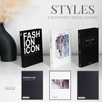 Elegant Decorative Books Set of 3 for Home Decor