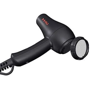 Travel Mini Hair Dryer Ceramic Ionic 1000 Watts Blow Dryer for RV Lightweight 2 Speed Settings with a Concentrator, Black