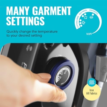 PurSteam 1700W Steam Iron with Self-Cleaning Soleplate