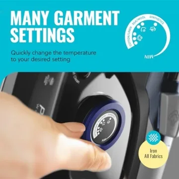 PurSteam 1700W Steam Iron with Self-Cleaning Soleplate