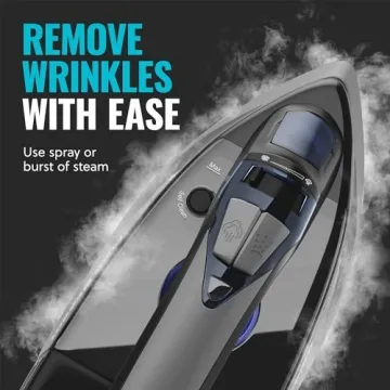 PurSteam 1700W Steam Iron with Self-Cleaning Soleplate