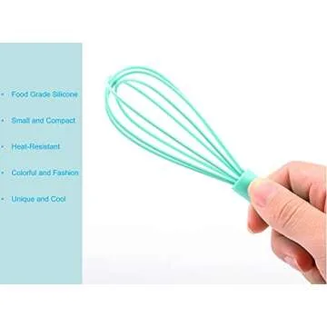 Colorful Mini Silicone Whisks Set for All Cooking Needs