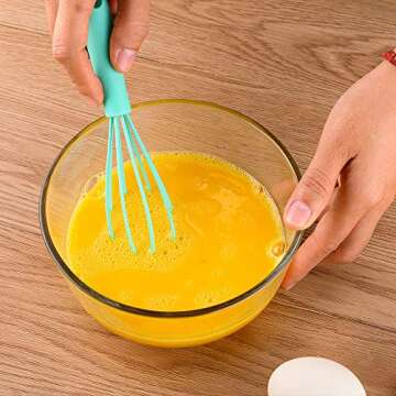 Colorful Mini Silicone Whisks Set for All Cooking Needs