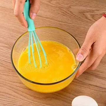 Colorful Mini Silicone Whisks Set for All Cooking Needs