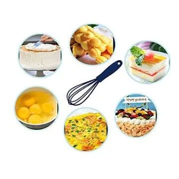 Colorful Mini Silicone Whisks Set for All Cooking Needs